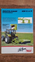 Folder DEUTZ FAHR cyclomaaier, cyclomaaier KM 2.19 S, Ophalen of Verzenden, Gelezen, Folder