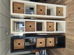 3 kallax kasten 2x wit 1x zwart inclusief manden, Huis en Inrichting, Ophalen, Zo goed als nieuw