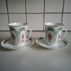 2 Russische lomonosov kop en schotels, Ophalen of Verzenden, Zo goed als nieuw, Overige stijlen, Kop(pen) en/of Schotel(s)