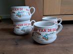 4 vintage aardewerk soepkommen Uiensoep Ossenstaartsoep, Huis en Inrichting, Keuken | Servies, Ophalen of Verzenden, Gebruikt