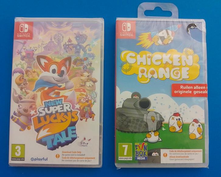 2 Nintendo Switch Games (Download Codes) - Nieuw!, Spelcomputers en Games, Games | Nintendo Switch, Nieuw, Platform, 1 speler