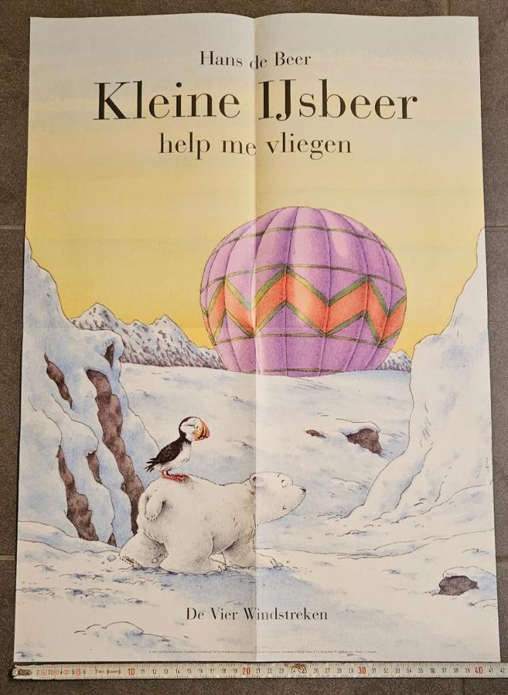 Kleine IJsbeer nieuwe school- of kinderkamer poster 60x42cm!, Kinderen en Baby's, Kinderkamer | Inrichting en Decoratie, Nieuw