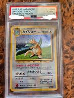 Holo japanse dragonite psa10 1998 met spel, Ophalen of Verzenden, Zo goed als nieuw, Losse kaart