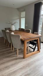 Eiken boomstam eettafel - 230 cm, Ophalen, Gebruikt, 100 tot 150 cm, Eikenhout