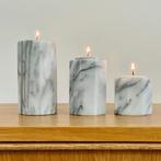 vintage marmer KANDELAREN achthoek octagon Deens Scandinavië, Overige materialen, Gebruikt, Ophalen of Verzenden, Grijs