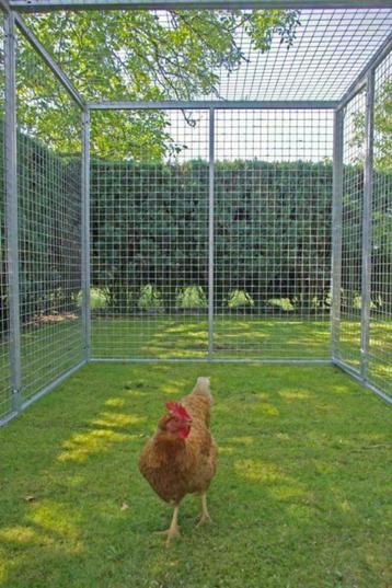 kippenren gegalvaniseerd B=120 x D=180 x H= 180cm beschikbaar voor biedingen