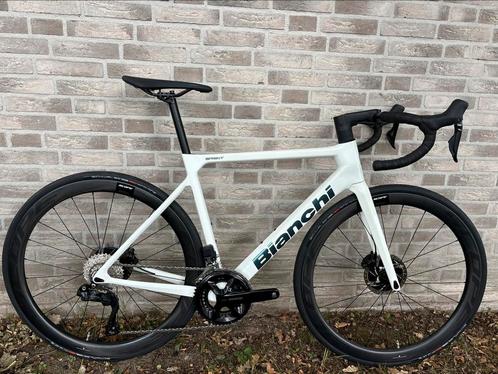 Nieuwe Bianchi Sprint 55cm wit 105 Di2 2x12 carbon Disc, Fietsen en Brommers, Fietsen | Racefietsen, Nieuw, Heren, Overige merken