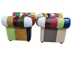 2x Chesterfield Patchwork design fauteuils + BEZORGING!!, ., Nieuw, Ophalen of Verzenden, .