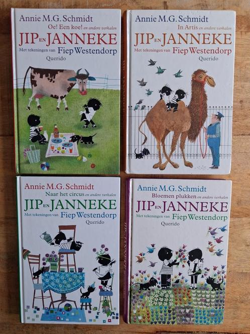 Annie M.G Schmidt  - Jip en Janneke  - vier boeken, Boeken, Kinderboeken | Kleuters, Gelezen, Ophalen of Verzenden