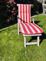 Teak houten deck chair, Tuin en Terras, Ophalen of Verzenden, Gebruikt, Teakhout