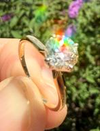 Gouden (trouw) ring met natuurlijke VS2 diamant van 1.42ct!, Nieuw, Ophalen of Verzenden, 17 tot 18, Met edelsteen