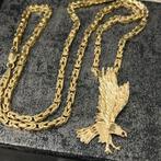 14 karaat gouden koningketting met adelaar hanger