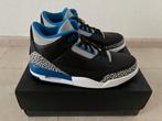Air Jorden 3 Retro Sport Blue Maat 44, Kleding | Heren, Schoenen, Blauw, Nieuw, Ophalen of Verzenden, Sneakers of Gympen