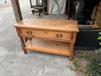 Mooi kastje side table., Huis en Inrichting, Tafels | Sidetables, Gebruikt, 100 tot 150 cm, Ophalen of Verzenden, Grenenhout