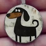 Cartoon Hondje cabochon hanger (schoen / surprise?), Sieraden, Tassen en Uiterlijk, Ophalen, Nieuw, Overige materialen