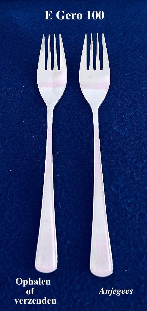 E GERO 100 verzilverd bestek 2x Ontbijtvork € 15 samen, Antiek en Kunst, Ophalen