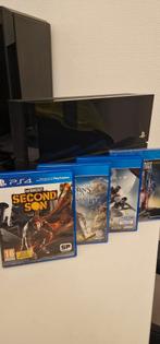Playstation 4 met 4 games, Spelcomputers en Games, Spelcomputers | Sony PlayStation 4, Met games, Ophalen of Verzenden, Zo goed als nieuw