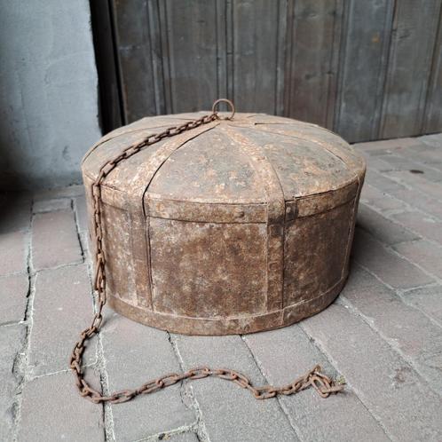 Oude stoere lamp hanglamp industrieel aan ketting *Etage3*, Huis en Inrichting, Woonaccessoires | Overige, Gebruikt, Ophalen of Verzenden