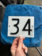 Huisnummer bord 34, Ophalen of Verzenden, Overige merken