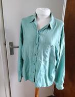 Vintage zijde blouse, Kleding | Dames, Verzenden, Zo goed als nieuw, Groen