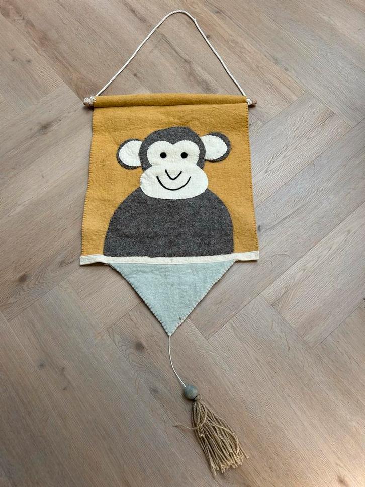 KidsDepot Moos Monkey Wandkleed Vilt Aap, Kinderen en Baby's, Kinderkamer | Inrichting en Decoratie, Nieuw, Wanddecoratie, Ophalen of Verzenden