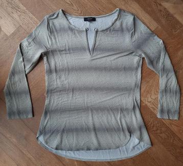 Claudia Sträter shirt lange mouwen - maat 36 - crème /grijs beschikbaar voor biedingen