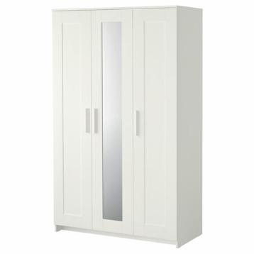 BRIMNES Kledingkast met 3 deuren, wit, 117x190 cm beschikbaar voor biedingen