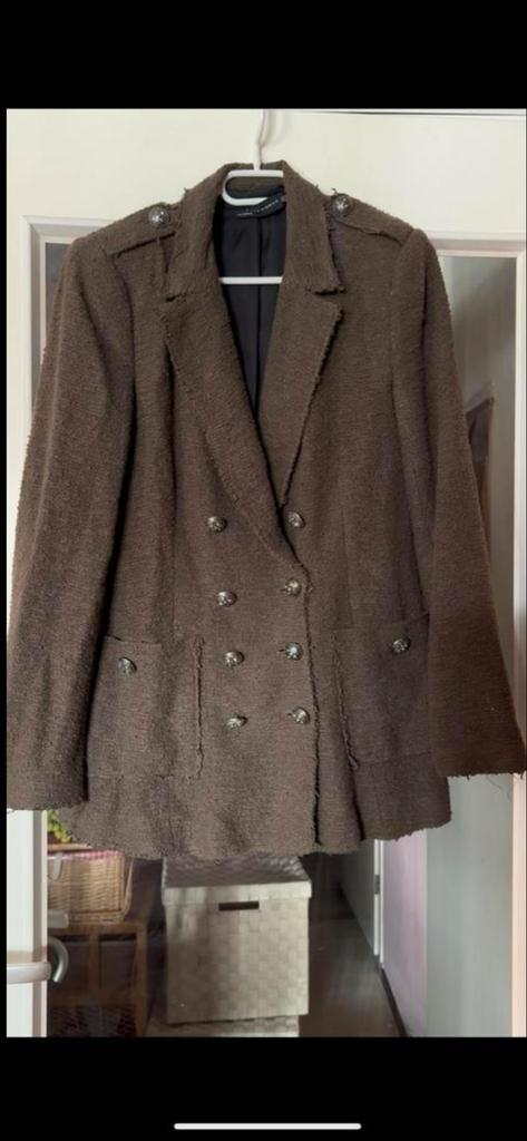 Zara militair blazer colbert maat M khaki leger groen, Kleding | Dames, Jasjes, Kostuums en Pakken, Zo goed als nieuw, Jasje, Maat 38/40 (M)
