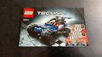 Lego technic racewagen blauw pull-back, Ophalen of Verzenden, Zo goed als nieuw