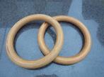 Turnringen, turn ring, turnen, houten hoepel., Ophalen, Gebruikt, Bruin, Materiaal