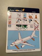 vliegtuig veiligheids kaart - air One Airbus A320 Safety Car, Ophalen of Verzenden, Zo goed als nieuw, Schaalmodel
