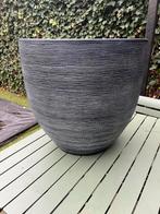 Grote Zwart/Grijze Bloempot - 49cm Diameter, Tuin en Terras, Bloempotten, Ophalen, Kunststof, Gebruikt, 40 cm of meer