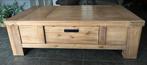 Houten salontafel met lade, Huis en Inrichting, Ophalen, Gebruikt, 100 tot 150 cm, 50 tot 100 cm