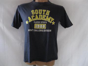 maat 164, T-shirt, 1 donkerblauw met print, 57 cm. beschikbaar voor biedingen