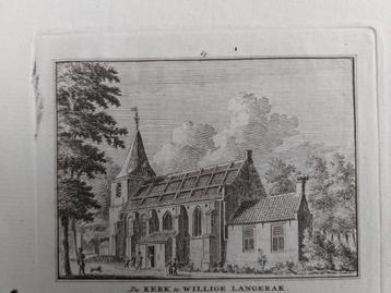 63 / De kerk te Willige Langerak Gravure uit 18de eeuw beschikbaar voor biedingen