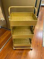 Goudkleurige trolley verrijdbaar, Ophalen, Zo goed als nieuw