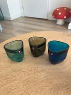 iittala Tris theelichthouders, Overige materialen, Blauw, Ophalen of Verzenden, Zo goed als nieuw