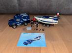 Playmobil politietruck met speedboot 5187, Kinderen en Baby's, Speelgoed | Playmobil, Ophalen of Verzenden, Zo goed als nieuw