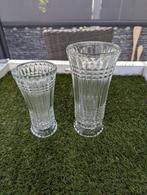 Vazenset, 2 stuks, Huis en Inrichting, Woonaccessoires | Vazen, Overige kleuren, Ophalen of Verzenden, Minder dan 50 cm, Glas