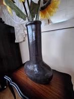 Zware Bruine Vaas - 40 cm hoog, Ophalen, Gebruikt, Overige kleuren, Aardewerk of Porselein