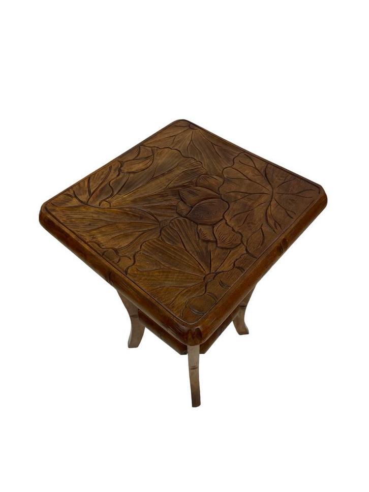 Liberty & Co Plantentafel, Japans Handsnijwerk ca. 1920, Antiek en Kunst, Antiek | Meubels | Tafels, Ophalen of Verzenden