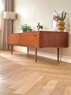Vintage dressoir Fristho lowboard teak hout jaren 50/60, Ophalen, 150 tot 200 cm, Teakhout, Met lade(s)