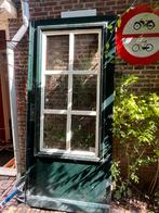 Zware meranti buitendeur met hr+ glas, Ophalen, Gebruikt, 80 tot 100 cm, 200 tot 215 cm