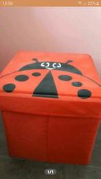 Rood parachuut stof opbergbox lieveheersbeestje. +/-25cm, Kinderen en Baby's, Kinderkamer | Inrichting en Decoratie, Ophalen of Verzenden