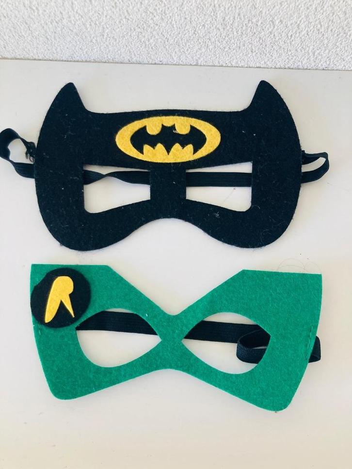 Batman en Robin superheldenmaskers, Kinderen en Baby's, Carnavalskleding en Verkleedspullen, Zo goed als nieuw, Jongen of Meisje
