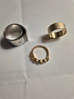 Zilveren en goud (g.kleurig ringen Merken, Sieraden, Tassen en Uiterlijk, Ringen, 18 tot 19, Ophalen of Verzenden, Dame, Goud
