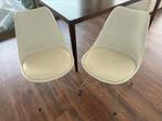 Witte kuipstoelen - 2 stuks, Ophalen, Kunststof, Twee, Wit