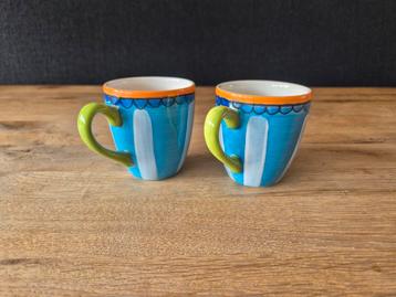 Blond Amsterdam twee koffie mokjes blauw beschikbaar voor biedingen