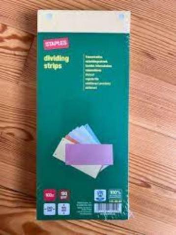 100 kartonnen scheidings stroken beschikbaar voor biedingen