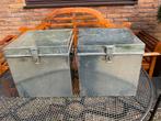 twee gegalvaniseerde metalen opbergkisten 30 x 30 x 30 cm., Huis en Inrichting, Woonaccessoires | Kisten, Ophalen, Zo goed als nieuw